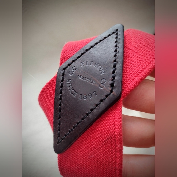 Filson Early 90's/Late 80's Vintage Red Logger Suspenders, Clip-on X-Back - Picture 12 of 12